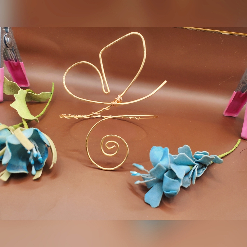 Gold Butterfly Arm Bangle